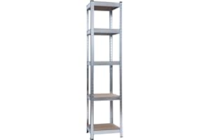 ‎SCHULTE REGALWELT SCHULTE Regalwelt Schwerlastregal mit 5 MDF-Böden, 180x40x40 cm (HxBxT), 150 Kg Traglast pro Boden, verzinkt