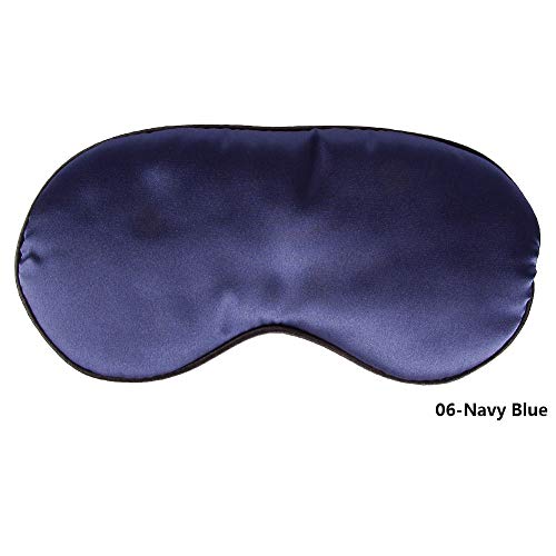 United Lethargics 100% Mulberry Silk Soft Eye Mask / Sleep Mask For Sleeping For Unisex (Navy Blue)
