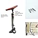 Price comparison product image Steel Track Floor Bike Pump Ball Airbed Boat Tyre Pump Schrader & Presta Valves W/Gauge + 3 adapters for balls & inflatables - Bicycle Floor Pump with Adapters