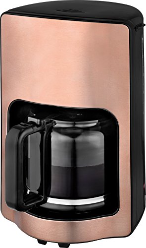 Team Kalorik Cafetière à Filtre avec Capacité 1.8 L, Verseuse en Verre, Jusqu'à 15 Tasses, 1000 W, Cuivre, TKG CM 1220 K