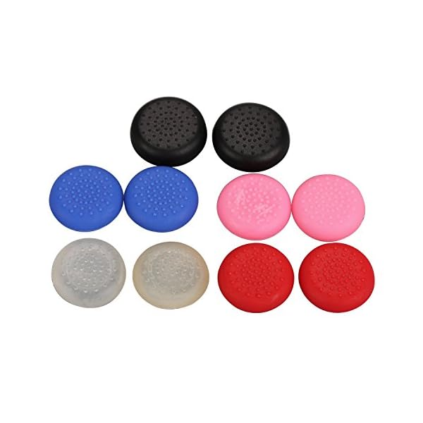 Timorn 5 Paare / 10 Stück Thumb-Stick Grip Joystick Silikon-Kappen-Abdeckung für Xbox 360 / Xbox One / PS3 / PS4 Ersatzteile Spielzubehör