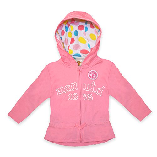 Manchester United FC Official Football Gift Baby Girls Hooded Jacket 9-12 Months