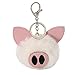 Produktbild Süße elegant farbenfrohe Plüsch Schlüsselanhänger, Y56 Faux Kaninchen Pelz Ball Pompon Cute Pig Schlüsselanhänger Ornaments Ball Fox Schlüsselanhänger Bag Plüsch Schlüsselanhänger Dekoration DIY Geschenk für Handtasche/Handy/Auto Anhänger, beige