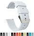 Produktbild Barton Watch Bands Silikon Schnellverschluß.- Wählen Sie Farbe & Breite (16mm, 18mm, 20mm or 22mm) Weiss 18mm Uhren Armband