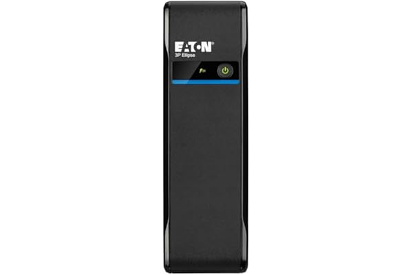 Eaton Série Ellipse – Onduleur 3P700F – 700VA/420W, 4 Prises FR, Protection Batterie + surtension, Design Compact et Silencieux, Protection Foudre, Noir (B0F9YRH8BK)