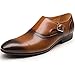 Produktbild Mode Schuhe, Freizeitschuhe Herren Monk Strap Oxfords für Herren Brogue Schuhe Carving Low Block Heel Loafers Mikrofaser Upper Perforated Oxford Schuhe Persönlichkeit Schuhe, Oxford Schuhe