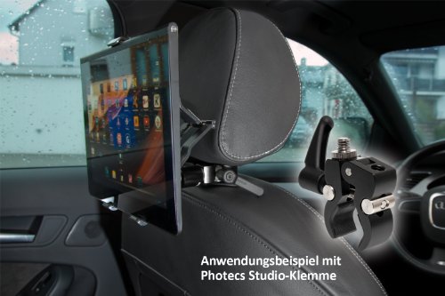 Photecs® Tablet Stativ Pro V1-PX, vielseitig verstellbarer Tablet Ständer, Tablethalter, Halterung für iPad, andere Tablets u. große Smartphones bis 21cm - 8