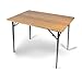 Produktbild Klapptisch mit wasserdichter, robuster Bambus Tischplatte 100x70cm • Campingtisch Gartentisch Falttisch Tisch Bierzelttisch