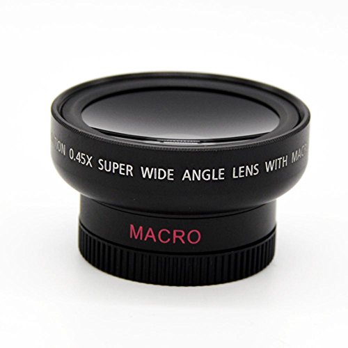 LiChiLan Wide Angle Lens, HD 37MM 0.45x Wide Angle Macro Lens Macro Conversion Lens for Canon Nikon