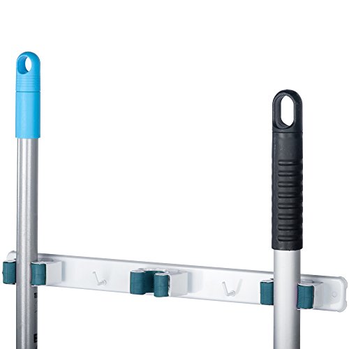 3x Gerätehalter Werkzeughalter Geräteleiste Werkzeugleiste Gerätehalterung Besenhalter blau Farbwahl - 3