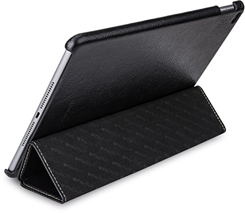 StilGut Couverture Case, Hülle aus feinstem Leder für das Apple iPad Air 2, schwarz - 8