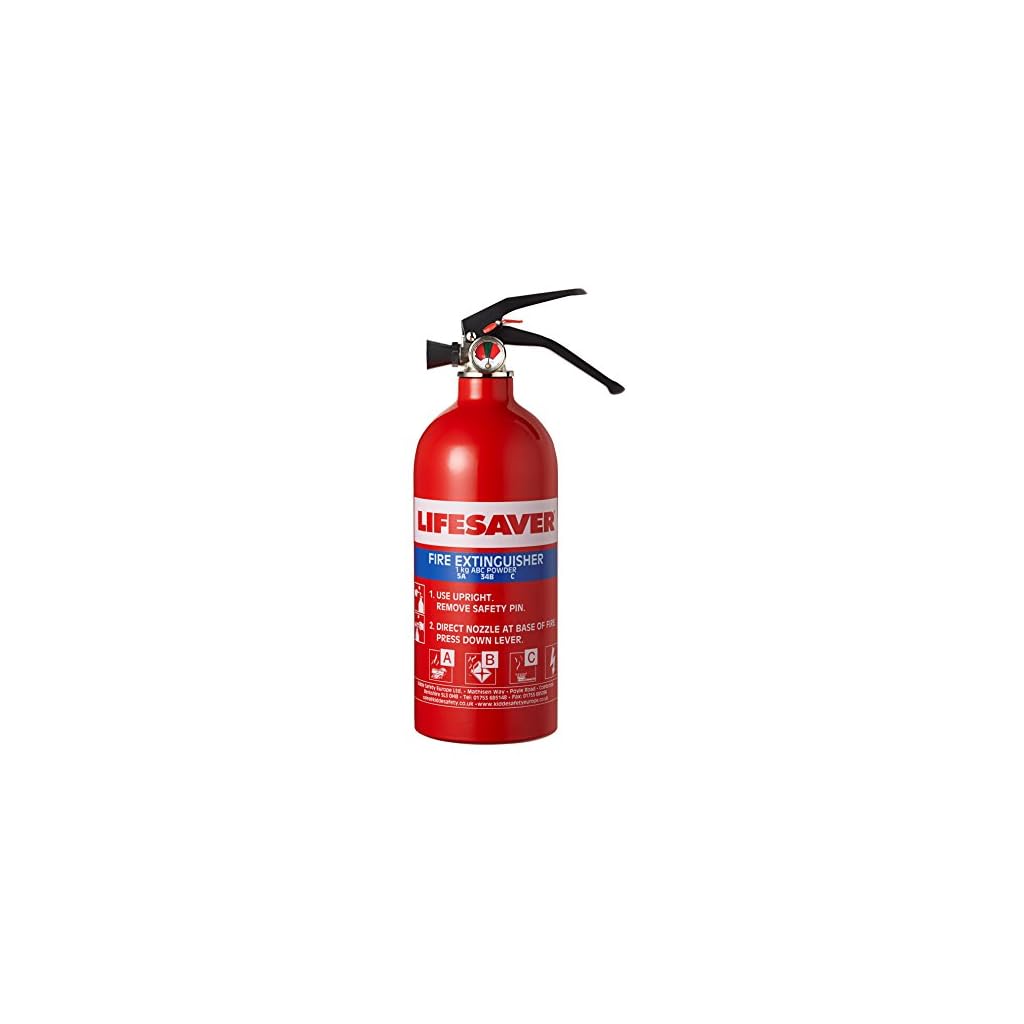 Kidde KS1KG MultiPurpose Fire Extinguisher, Red, 1 kg (285 x 95 x 125