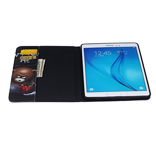 Samsung Galaxy TAB A 9.7 T550 Hülle, COLJOY Samsung Galaxy Tab A 9.7 SM-T550 T555 Kunstledertasche PU Schutzhülle Tasche Leder Brieftasche Hülle Case Cover mit praktischer Ständerfunktion und Auto Sleep / Wake Up Funktion, BF34 - 3