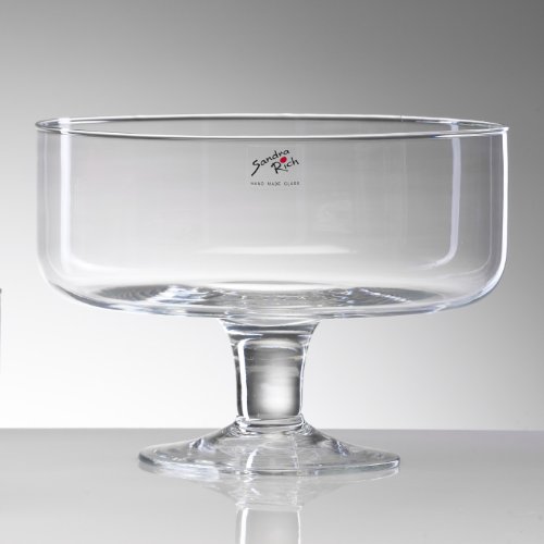 Glasschale BOWL ON FOOT Glas Schale Kelch 17,5 cm, Ø 24 cm