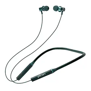 pTron Tangentbeat Bluetooth 5.0 Wireless Headphones with Deep Bass, Ergonomic Design, IPX4 Sweat/Waterproof Neckband, Magnetic Earbuds, Voice Assistant, Passive Noise Cancelation & Mic - (Dark Green)