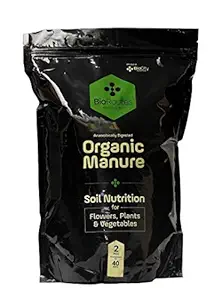 Kraft Seeds Solis, Oragnic Manure, Blackish Brown, 22 cm x 15 cm x 10 cm, 2kg Special Pack
