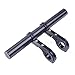 Produktbild Valink Fahrradlenker-Erweiterung, Doppel-Klammer, Karbonfaser, für Lampen, Handyhalterung, Monitorhalterung, Tacho, 20 cm, 4-teiliges Set, Schwarz