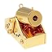 Produktbild wyzab WYZ Mini Pocket Artillerie Kanone Military Model Kits Metall Big Gun mit Pellets für Geschenk Dekoration Sammlung (Gold)