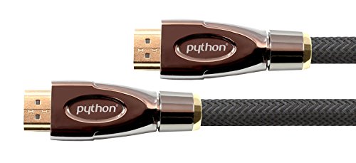 Python Series AKTIVES High-Speed-HDMI Anschlusskabel mit Ethernet - Redmere Chipsatz - 4K2K / UHD / Ultra HD / Full HD - OFC, 3D-Unterstützung, Nylongeflecht, Dreifachschirmung, schwarz, 25 m