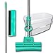 Produktbild ABACUS GREEN MOP Set 20-02 (6052) 20 cm Mopp + Stiel + 20cm Ersatzschwammm + 10 Liter Eimer weiß - Doppelwringer Wischmop PVA Bodenwischer Wringmop Mopp GreenMopp 4-Rollen Doppelwringsystem