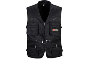 HZQIFEI Uomo Gilet da Pesca Multitasche Giubbino da Lavoro Smanicato Traspirante Outdoor Vest JRC Safari Giacche Gilet