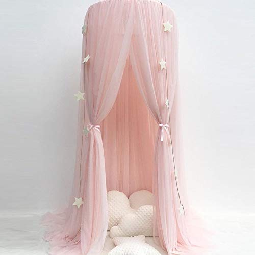 Preisvergleich Produktbild Pueri Baby Betthimmel Deko Baldachin Mückennetz Moskitonetz für Baby Kinder (Rosa)