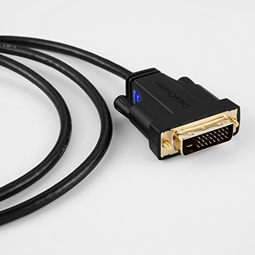 Mini DP auf DVI, cablecreation Gold Mini DisplayPort (Thunderbolt Port Kompatibel) zu DVI Kabel für Mac Book, iMac und mehr, 3 ft/0,9 m (schwarz & blau) - 5
