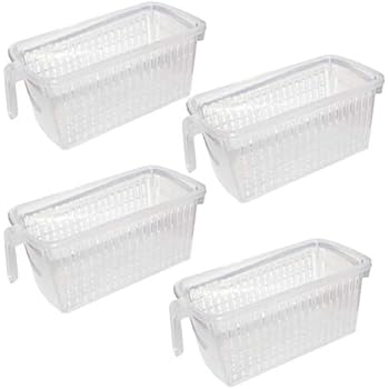 Kühlschrank Aufbewahrungskorb (4er Set) - Kunststoff Organizer