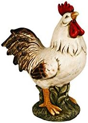 Happy Green 41265 Decorative Rooster Figurine Resin Beige 30 x 25 x 10 cm