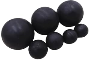 Svart rund gummiboll Bouncy Balls träningsboll diameter 2 mm – 75 mm (10,25 mm)