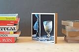  altes Weinglas Stilleben handmade Foto auf Holz 13x13 Holzbild Wandbild Holzdeko Dekoration Geschenk für ihn Geschenkidee