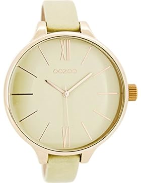 Oozoo Damenuhr mit Lederband 45 MM Rose/Beige/Beige C8025