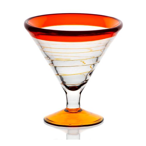 Copas de helado, Copas de vidrio, ~naranja~ naranja, 13,5 cm, Vidrio t
