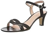 Y-Riemen um Ferse und Fessel ESPRIT Damen Delfy Wave Riemchensandalen, Schwarz (Black 001), 37 EU