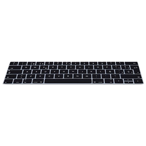kwmobile Silikon Tastaturschutz QWERTY (Spanien) für Apple MacBook Pro 13" / 15" (Modelle ab Ende 2016) Touchbar Schwarz