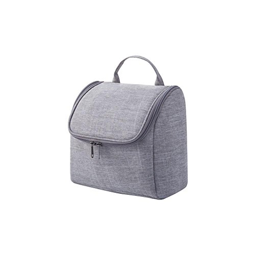 Preisvergleich Produktbild Kosmetiktasche Waschtasche Reisetasche Kulturbeutel Wasserdicht mit Tragegriff und Hacken Oxford Tuch zum Aufhängen Groß Männer Frauen für Koffer Handgepäck Portable Travel Organizer Wash Bag Grau