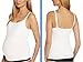 Maternity Breastfeeding top vest for easy breast feeding 8 10 12 14 colours black white or grey nursing (Large 12-14, White)