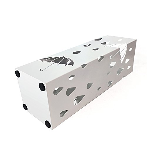 Songmics Schirmständer Regenschirmständer metall Wasserauffangschale und Haken werden verschenkt 49 cm weiß LUC49W - 7