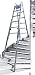 Produktbild ILLER-LEITER Geis&Knoblauch Treppenhausleiter 61406 MultiFT 2x6 Sprossen Sprossenleiter 4039665012406