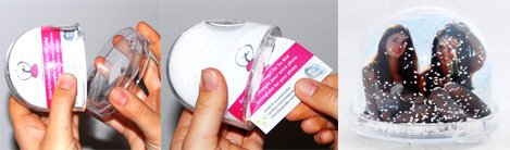 50000 Foto-Schneekugel groß mit Sockel transparent und Schnee – - 5