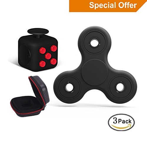 Premium Fidget Toy Set By ECOTRONIK - Fast & Easy Anxiety Relief For Kids & Adults - Multifunction Fidget Cube - Non 3D-Printed Tri-Spinner - BONUS Zip Case & eBook Included Premium Fidget Toy Set By ECOTRONIK - Fast & Easy Anxiety Relief For Kids & Adults - Multifunction Fidget Cube - Non 3D-Printed Tri-Spinner - BONUS Zip Case & eBook Included