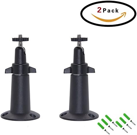 DTRIGIGO Mount For Netgear Arlo Camera - Aluminum Never Rust Security Camera Wall Mount Adjustable Indoor Outdoor Mount for Arlo Pro or CCTV or DVR Have Same Interface 2 Pack (Black)