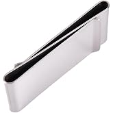 SPELT &Ccedil;ift Taraflı Metal Geniş Kağıt Para Tokası Kart Tutucu Klips C&uuml;zdan Ataş G&uuml;m&uuml;ş 6cm X 3cm