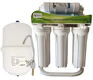 Ozean 12 LTR Under Sink RO with Alkaline Electric Water Purifier with 12 Liter Storage Tank and Fitting Accessories