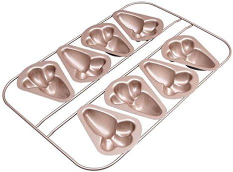 LYL 8-Cup Carrot Shape Carbon Steel Bakeware Biscuit Cake Cookies Baking Pans Molds