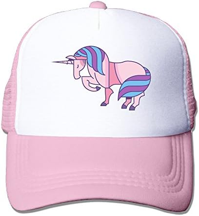Unicorn Boy & Girl Grid Baseball Caps Adjustable Hat Customize Pink