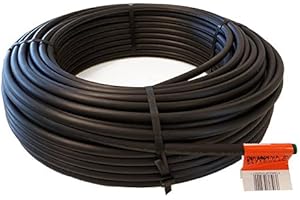 Grow Insane 25m LDPE 13mm Garden Irrigation Supply Pipe - Black (1/2 inch-13mm ID)
