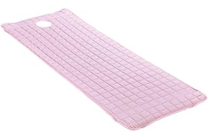 SM SUNNIMIX Thicken Massage SPA Bed Sheet Cover Table Mattress Pad with Elastic Band and Face Breath Hole for Home Hotel Beauty Salon Cosmetic Bed - Pink