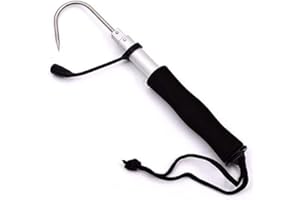 BSGP Teleskopischer Angelhaken, einziehbar, Edelstahl, für Eis- und Meeresangeln