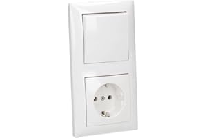 Busch-Jaeger Busch Balance® SI Komplett-Sets - Alpinweiß (1x Steckdose, 1x Wechselschalter, 2x Rahmen, 1x Wippe)